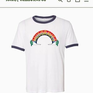 Kacey Musgraves White T-Shirt with Rainbow Graphic